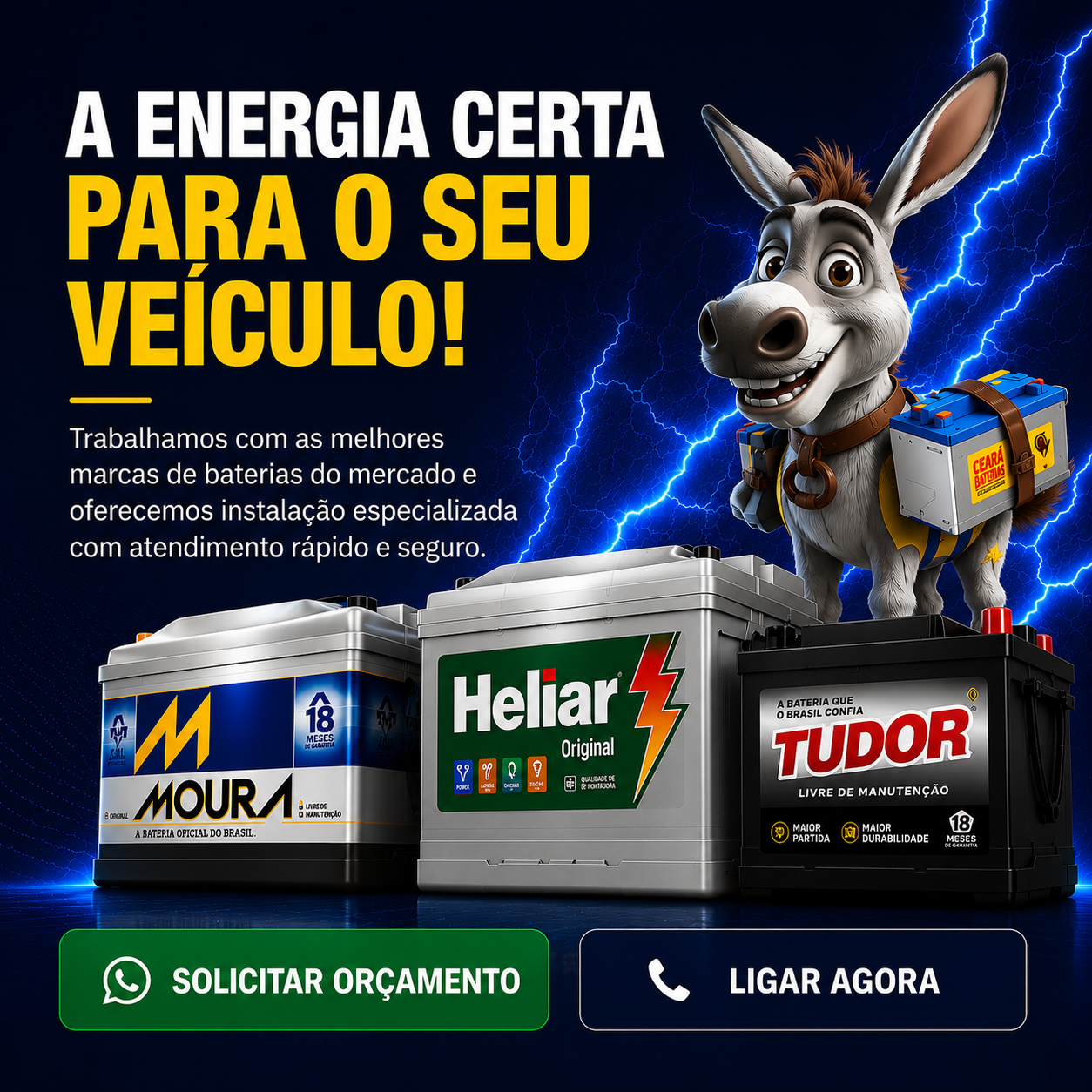 Ceará Baterias — A energia certa para o seu veículo